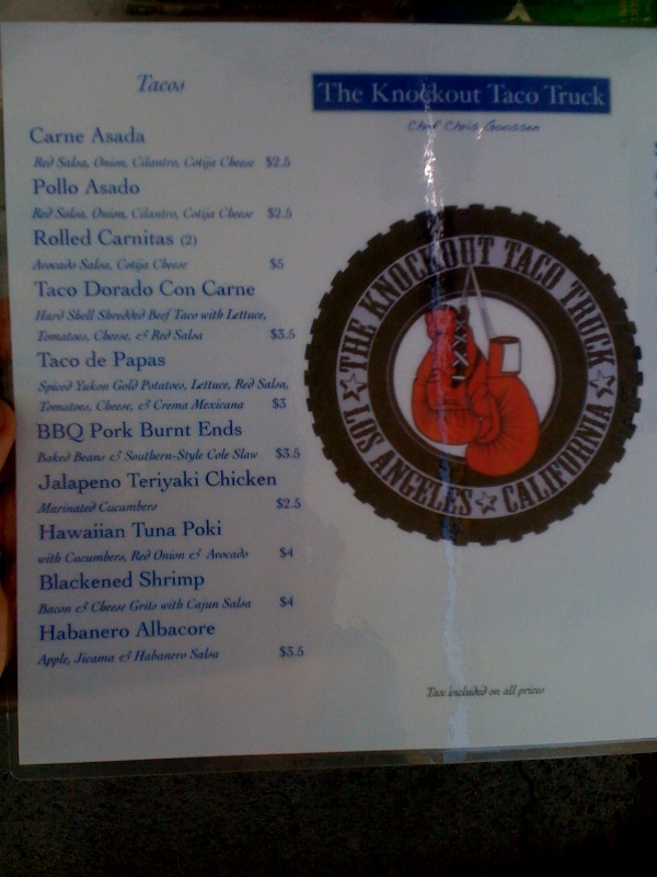 KO Truck Menu
