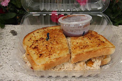 Greenz On Wheelz tuna sandwich