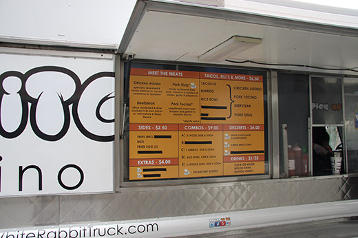 White Rabbit menu