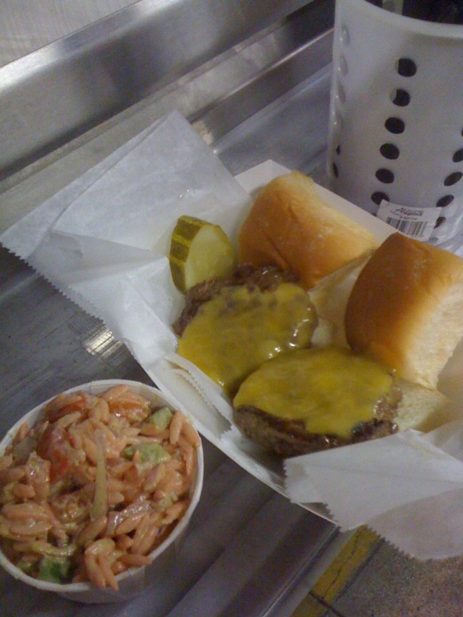 Kobe beef sliders and orzo salad at the Slammin' Sliders truck
